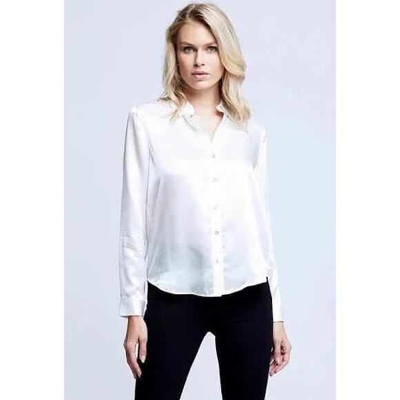 Van Tisse Andre M Women's 100% Silk Button Up Down Top Blouse Shirt Long Sleeve - Picture 1 of 4